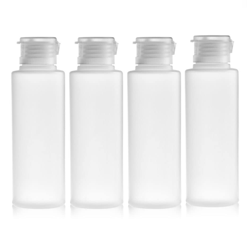 Bamboopack 4 Pcs 100ml 3.3oz Leak Proof Refillable Plastic Bottle Squeeze Containers Liquid Containers Squeeze Tube Transparent Dispenser Toiletries