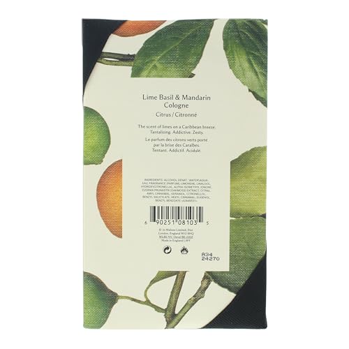 Jo Malone Lime Basil Mandarin for Unisex Cologne Spray, 3.4 Ounce (Pack May Vary)
