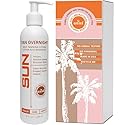 Tan Overnight Sunless Tanning Lotion 8 oz - Self Tanner, Self Tanning Lotion, Face Tanner - Natural, Long Lasting, Instant Dark Bronzer, Gradual Tan