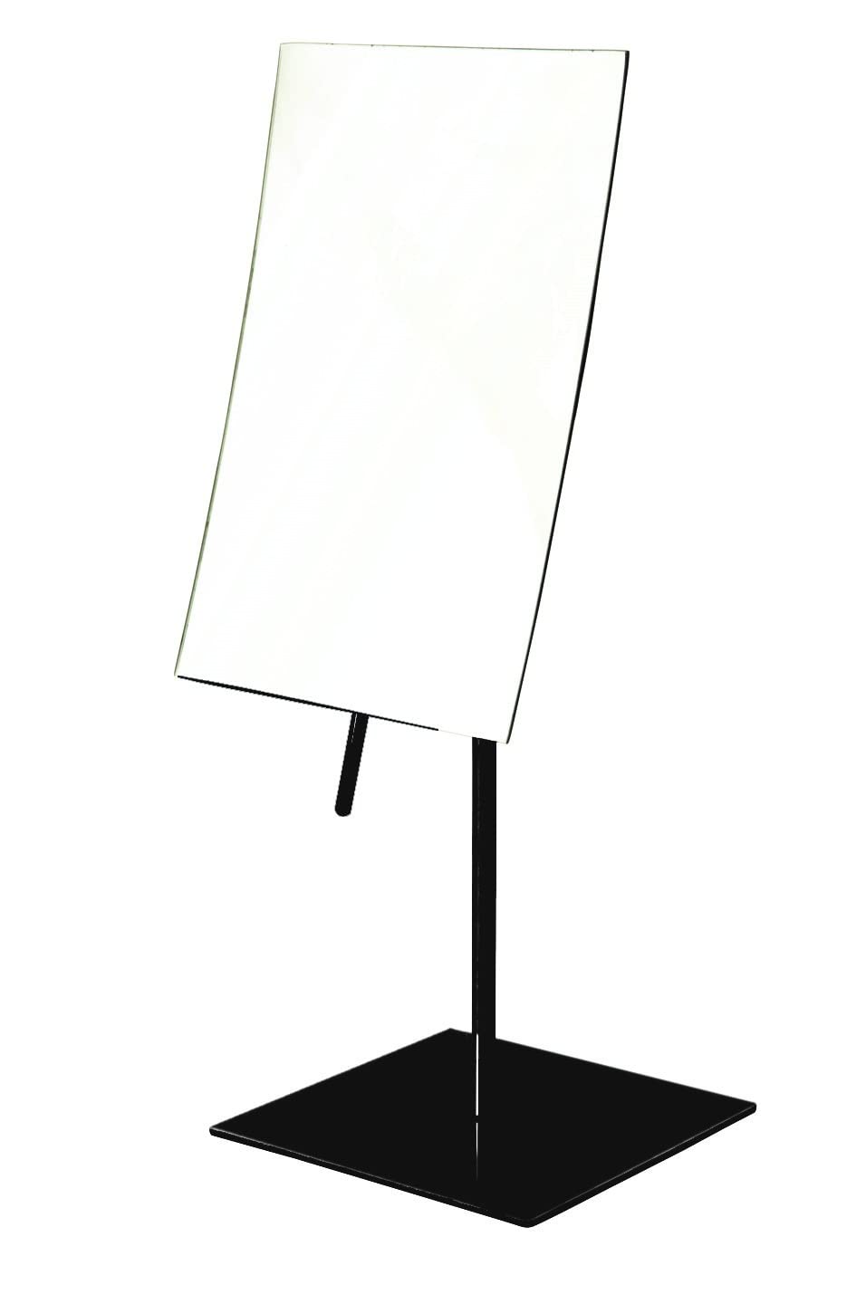 JERDON Rectangular Tabletop Vanity Makeup Mirror - 3X Magnification with Black Finish - 5-inch by 8-inch Vanity Mirror - Pivot Adjustment - Model