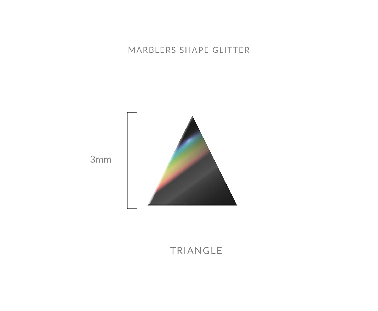 MARBLERS [Triangle] Shape Glitter for Body & Face 0.11oz (3g) | Flake | Non-Toxic | Vegan | Cruelty-Free | Eyeshadow, Nail Polish, Nail Art |