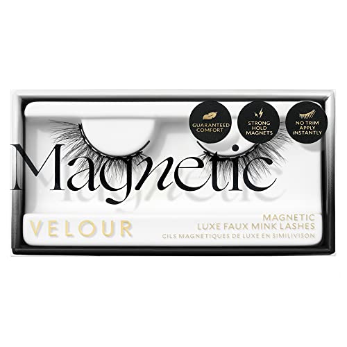 VeVelour Magnetic Eyelashes, Luxurious False Eyelashes, Reusable Lashes, Wear up to 30x & Vegan, All Eye Shapes, Natural Lashes, Magnetic Eyeliner not