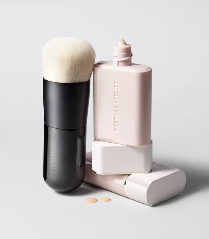 Westman Atelier The Radiant Skin Duo - Vital Skincare Complexion Drops in Atelier IV + Liquid Blender Brush