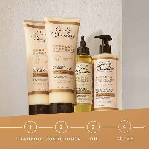 Carol's Daughter Goddess Strength Leave-In Conditioner Cream 10oz – Strengthening & Moisturizing for Wavy & Curly Hair