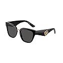 Dolce and Gabbana DG4437 501/87 51MM Black/Dark Grey Square Sunglasses for Women +BUNDLE with ACCESSORY EYEWEAR KIT