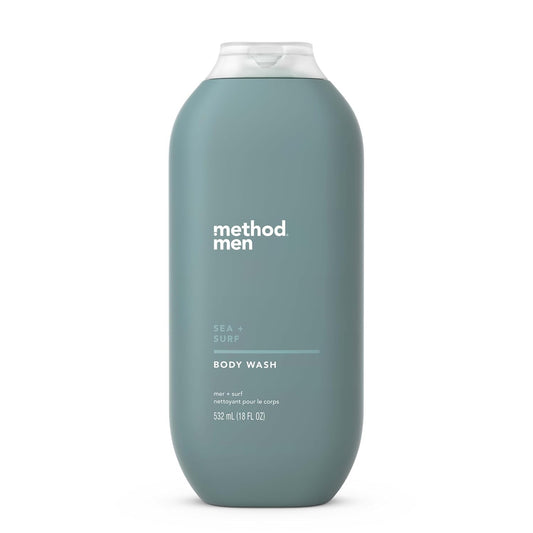 Method Men Body Wash, Sea and Surf Scent, Paraben and Phthalate Free, Quick-Lathering Cleansers, Cruelty Free, 18 oz (Pack of 1) Beauty & Personal Care Method