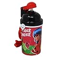 Zak Designs Miraculous Ladybug Carrying Strap One Touch Water Bottles with Reusable Built in Straw - Safe Approved BPA Free, Easy to Clean…
