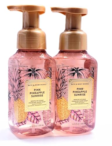 Bath and Body Works Gentle and Clean Foaming Hand Soap 8.75 oz each - Pack of 2 (Pink Pineapple Sunrise)