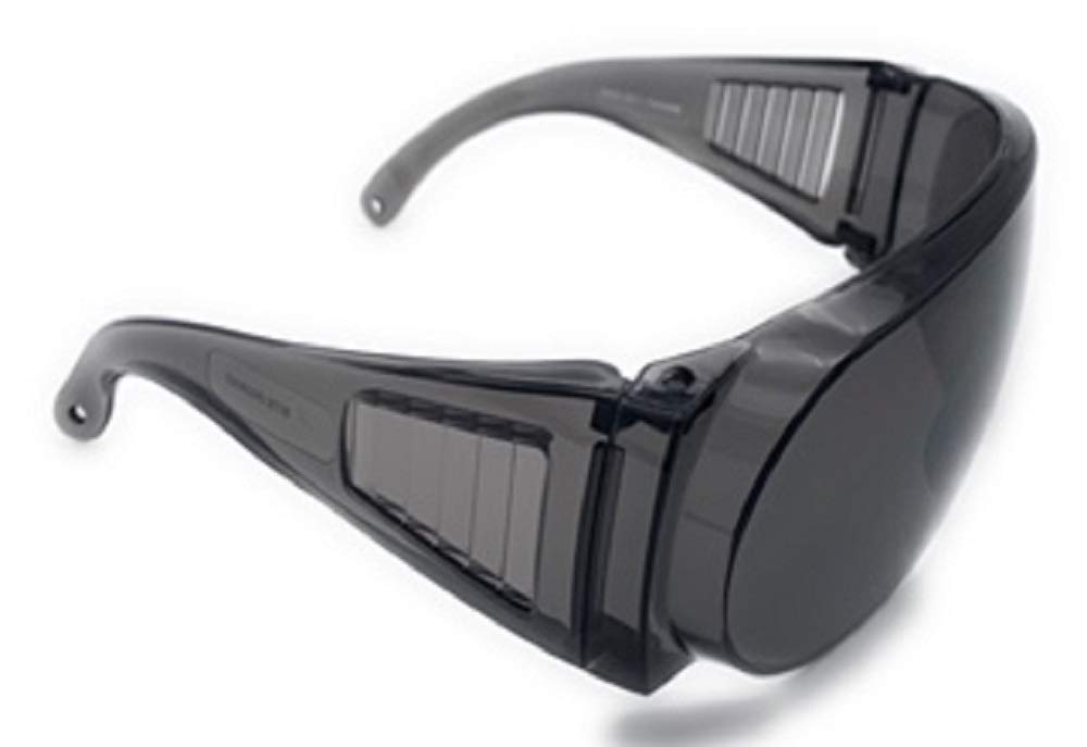 Pink Ribbon Shades, Inc. Fit Over Wear Over Glasses No Blind Spot Yellow Lens Wrap Sunglasses - Night Driving, Clear, Smoke Lens (Smoke 3018)