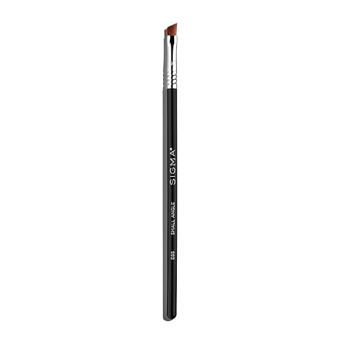 Sigma Beauty E65 Small Angle Brush - Use for Winged Eyes or Brow - Precision Angled Brush for Gel or Powder Products - Create Precise Lines & Strokes