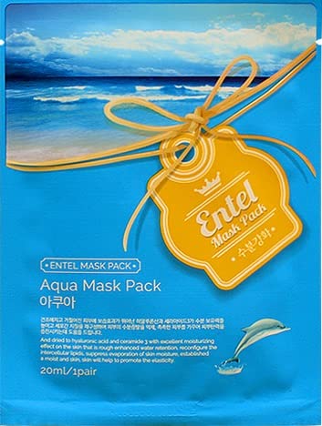 Entel 100 Pcs Combo-Pack, Premium Korean Facial Mask Sheet (10 Types x 10 pcs), Five Chemical Free ; No-Paraben, No-Silicon, No-Mineral Oil
