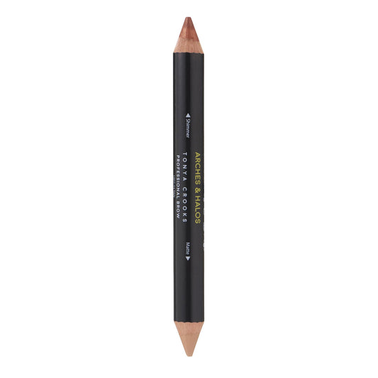 Arches & Halos Brow Highlighting and Concealer Crayon - Tan - Shaping and Shimmer Eyebrow Stick and Highlighter Duo - Soft, Ultra Creamy Formula
