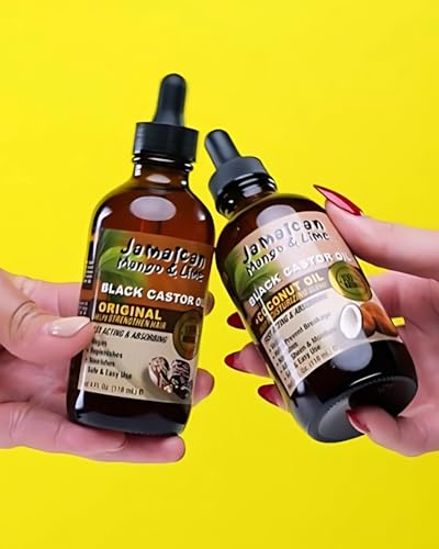 Jamaican Mango & Lime Black Castor Oil - Hair & Scalp Oil for Locs, Braids, Twists & Natural Hair - Strengthens, Moisturizes & Promotes Hair Growth