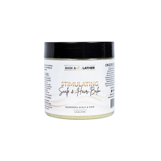 Bask & Lather Stimulating Scalp and Hair Balm for Hair Growth, Mango & Shea Butter, Nourishing Jojoba Oil, Peppermint & Rosemary Oil, Vitamin E, Scalp Beauty and Personal Care BASK & LATHER Default Title