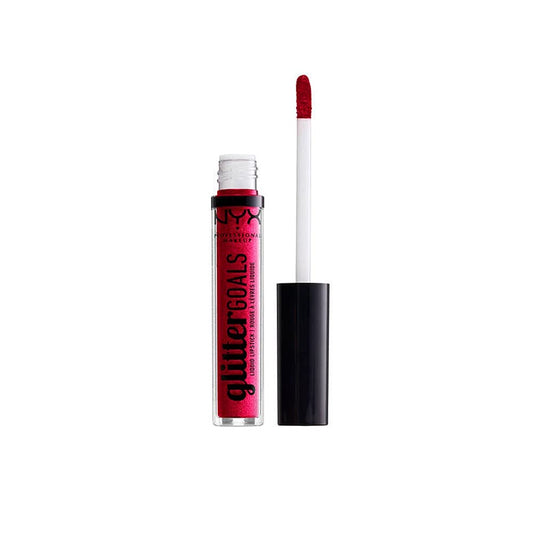 NYX PROFESSIONAL MAKEUP Glitter Goals Liquid Lipstick - Reflector, Hot Pink With Pink And Magenta Glitter