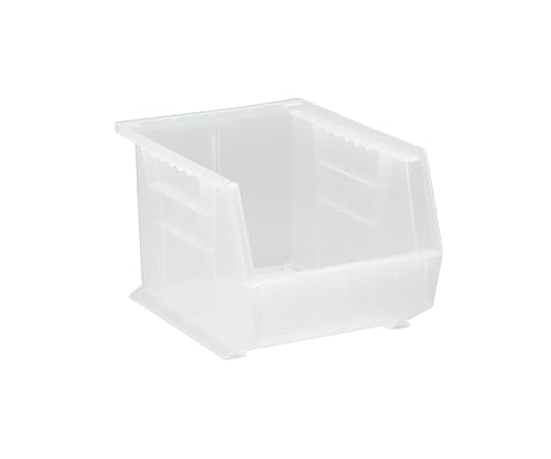QUANTUM STORAGE SYSTEMS QUS239CLCS Ultra Stack & Hang Heavy Duty Part Organizer Clear Bins 11" L x 9" W x 7" H 6 Pack