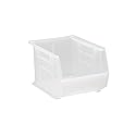 QUANTUM STORAGE SYSTEMS QUS239CLCS Ultra Stack & Hang Heavy Duty Part Organizer Clear Bins 11" L x 9" W x 7" H 6 Pack