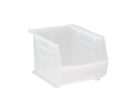 QUANTUM STORAGE SYSTEMS QUS239CLCS Ultra Stack & Hang Heavy Duty Part Organizer Clear Bins 11" L x 9" W x 7" H 6 Pack