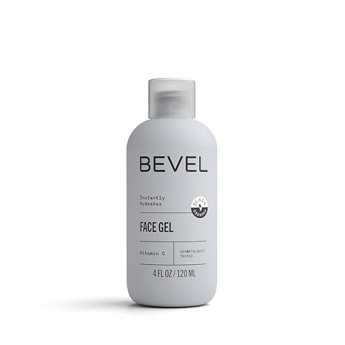 Bevel Face Moisturizer for Men with Vitamin C and Tea Tree Oil, Clear, Lightweight Face Lotion Gel, Improves Dry, Oily and Sensitive Skin, 4 Fl Oz