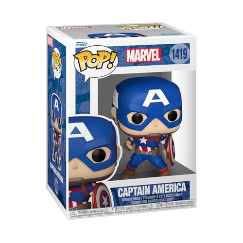 Funko Pop Marvel - Captain America - Marvel Comics - Collectable Vinyl Figure - Gift Idea - Official Merchandise - Toys for Kids & Adults…
