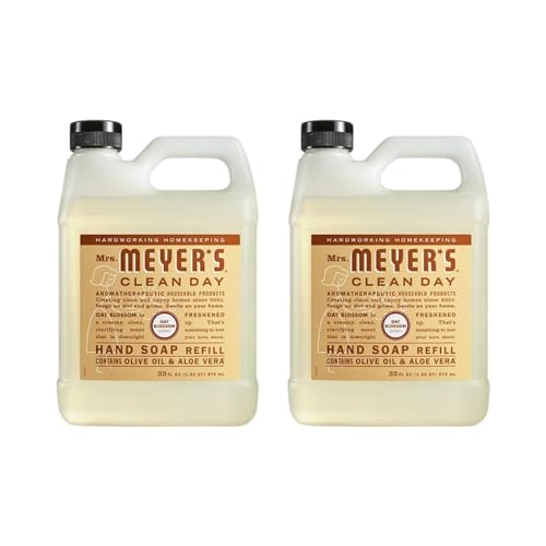 Mrs. MEYER'S Liquid Hand Soap Refill, Oat Blossom 33 Fl Oz. (Pack of 2)