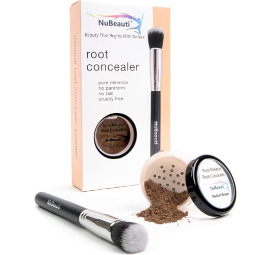 NuBeauti Hair Root Touch Up Powder - Medium Brown - 11 True-to-Nature Root Concealer Shades - Long-lasting, Fragrance Free, Paraben Free, Talc Free
