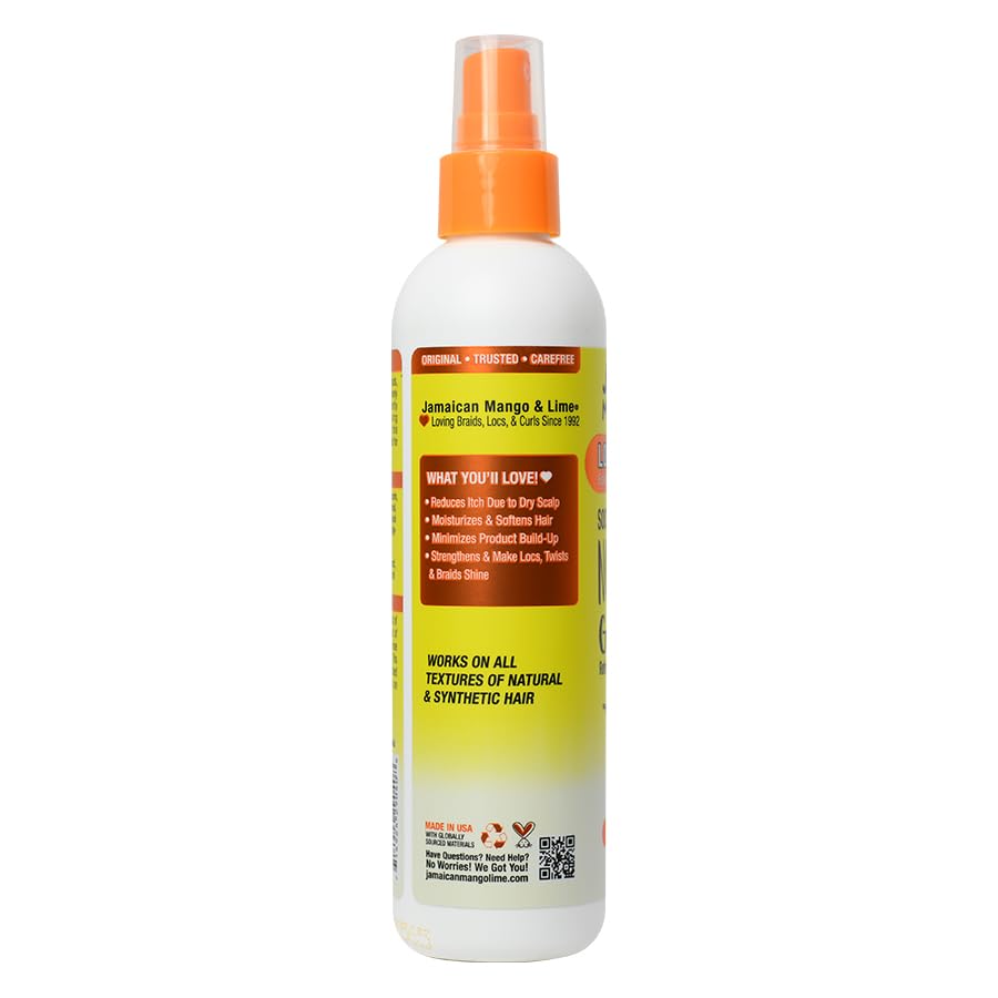 Jamaican Mango & Lime No More Itch Spray - Soothing Scalp Regular Relief for Locs, Braids, Twists & Protective Styles - 8 oz (Pack of 1)