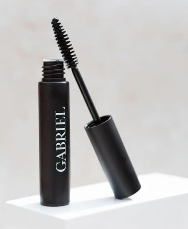 Gabriel Cosmetics Mascara (Black), Natural, Paraben Free, Vegan, Gluten free, Cruelty free, No GMO, Voluminous full lashes, Non flaky, Water