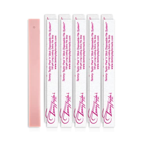 Tammy Taylor 100 Grit Acrylic Finger Nail Files for Women, 100/180 Limas para Uñas & Emery Boards for Nails, Professional Manicure Tools, Salon Art