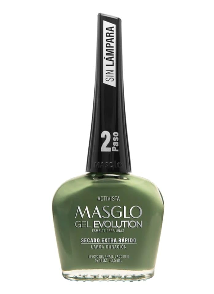 MASGLO GEL EVOLUTION Nail Polish Gel Effect, No UV/Led Lamp, Duration Up to 12 days, 3 PCs -Base, Esmalte Color, Brillo - Efecto Gel sin necesidad de Beauty & Personal Care MASGLO