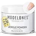 Modelones Clear Acrylic Powder, 4.23oz Acrylic Powder Large Capacity Professional Acrylic Nail Powder Polymer for 3D French Nail Manicure Extension