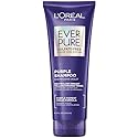 L’Oreal Paris Sulfate Free Brass Toning Purple Shampoo for Blonde, Bleached, Silver, or Brown Highlighted Hair, EverPure, 6.8 Fl Oz (Packaging May