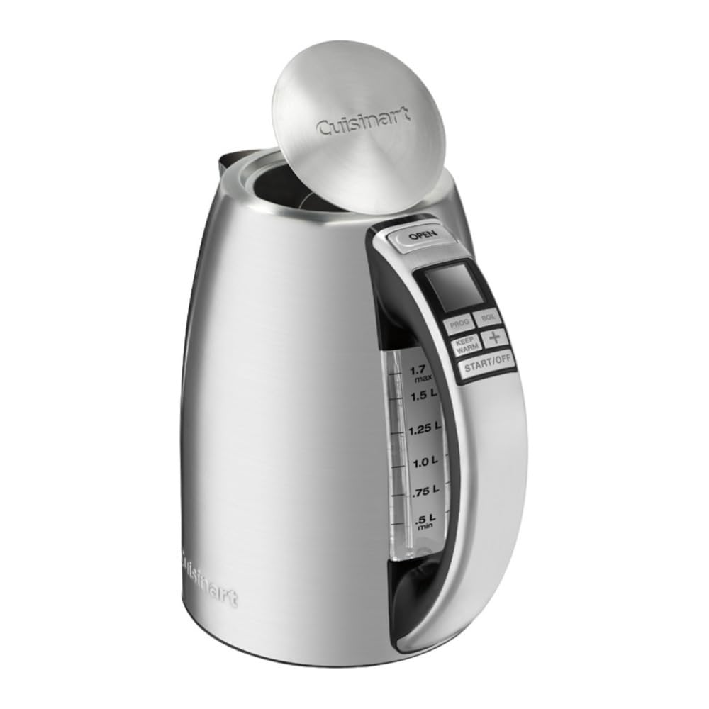 Cuisinart PerfecTemp 1.7-Liter 1500-Watt Stainless Steel Cordless Programmable Kettle with Six Presets, Stay-Cool Handle, & 360-Degree Swivel Power…