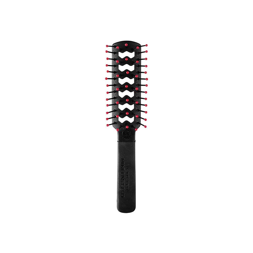 Cricket Static Free Mini Fast Flo Vent Hair Brush - Curling, Blow Drying, Detangling and Styling Wet or Dry Hair, Ideal for Travel, 1.5", Suitable
