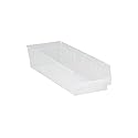 Quantum Storage Systems QSB104CL Economy Part Organizer Clear Bins 18" L x 7" W x 4" H 20 Pack