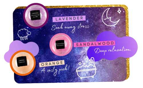 Sweet Dreams Aromatherapy Relaxing Bath Bomb Gift Set for Women - 6 Bomb Bath Fizzers at 4OZ or 113g per Bubble & Spa Bath Gifts
