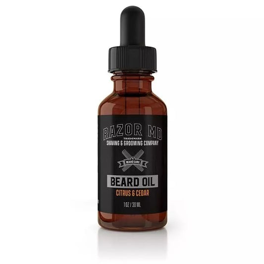 Razor MD Natural Beard Oil for Men With Lightweight Non-Greasy Absorbing Cruelty-Free Formula, Mens Shaving Oil Suitable For All Hair Types, Citrus Beauty and Personal Care Razor MD