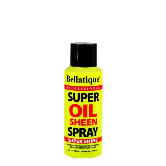 BELLATIQUE Super Oil Sheen Spray - Super Shine. Lightweight, Hydrating, Anti-Frizz, Non-Greasy, Revitalizing, Soothes, Long Lasting, Deep