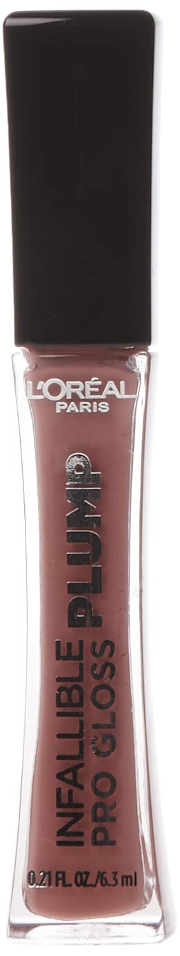 L'Oreal Paris Infallible Pro Gloss Plump Lip Gloss with Hyaluronic Acid, Long Lasting Plumping Shine, Lips Look Instantly Fuller and More Plump