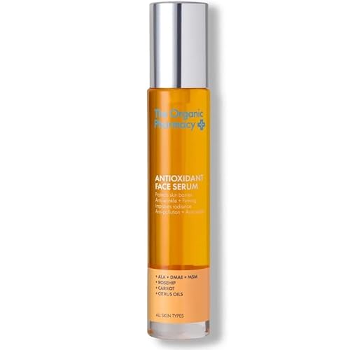 The Organic Pharmacy Antioxidant Face Firming Serum for All Skin Types, Antioxidants Reducing Puffiness, Fine Lines and Wrinkles, Brightens Acne
