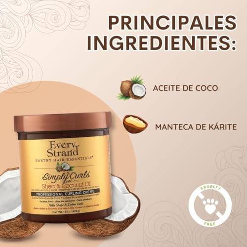 Every Strand Simply Curls Coco Oil/Shea Curl Creme, 15 Ounce
