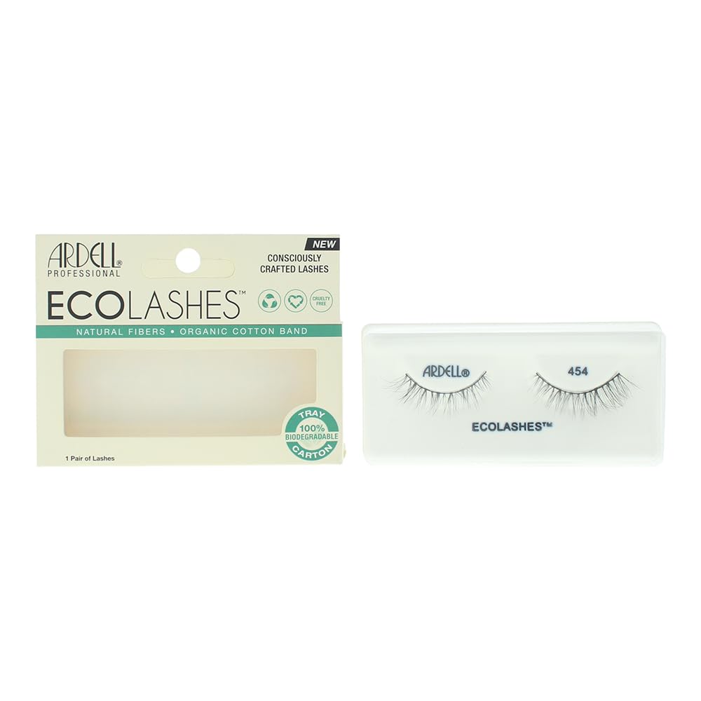 Ardell Eco Lashes 454, Light and Organic Cotton Band, Sustainable Fibers, 1-pair