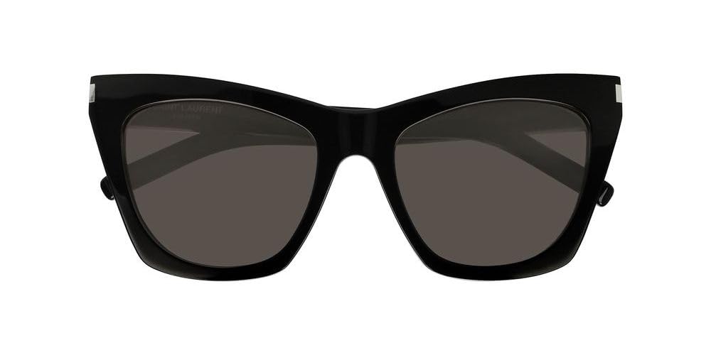 Saint Laurent Women's Kate Cat Eye Sunglasses, Black/Black/Grey, One Size
