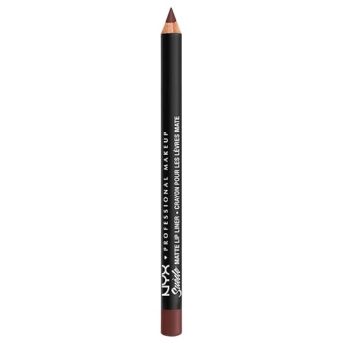 NYX PROFESSIONAL MAKEUP Suede Matte Lip Liner, Velvety-Smooth, Long-Lasting Formula For A Defined Lip Makeup Look - Cold Brew (Brown)