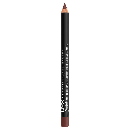 NYX PROFESSIONAL MAKEUP Suede Matte Lip Liner, Velvety-Smooth, Long-Lasting Formula For A Defined Lip Makeup Look - Cold Brew (Brown)