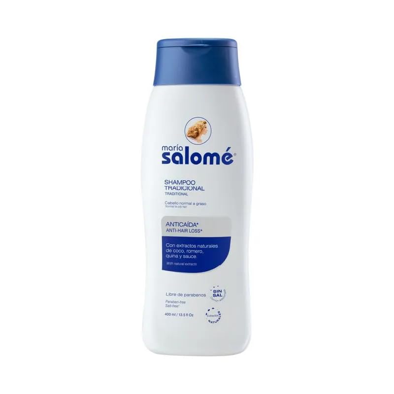 Shampoo Maria Salomé 400ml - Anticaída y estimula el Crecimiento. Sin Sal, Sin Parabenos