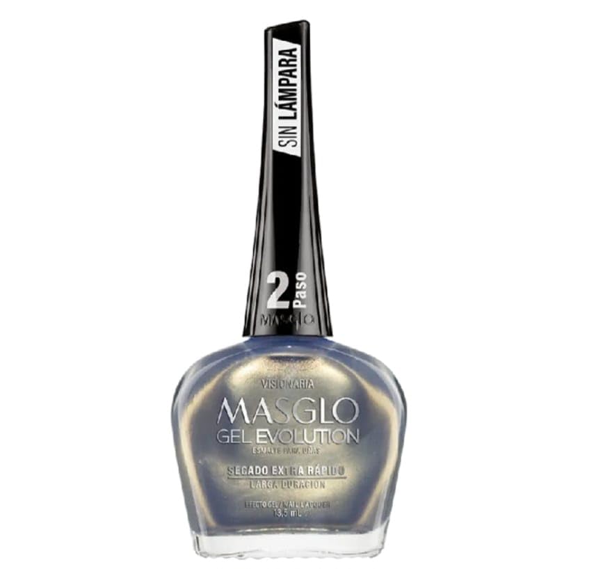MASGLO GEL EVOLUTION Nail Polish Gel Effect, No UV/Led Lamp, Duration Up to 12 days, 3 PCs Base, Esmalte Color, Brillo (Visionaria, Base y Brillo) Beauty & Personal Care MASGLO