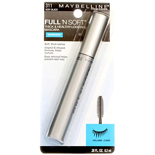 Maybelline Full N Soft Waterproof Mascara, Very Black 311 1 ea