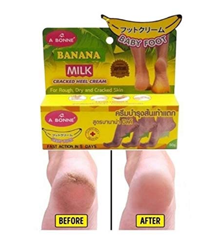 A Bonne' Cracked Heel Cream Banana Milk Rescue your feet Eliminate dry skin, Cracked skin 50 g.