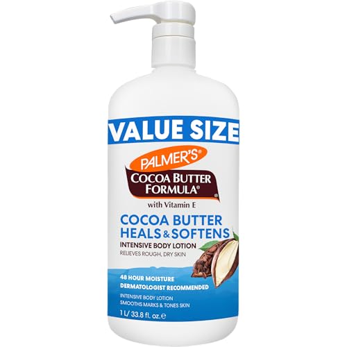 Palmer's Cocoa Butter Formula Daily Skin Therapy Body Lotion, 33.8 Oz Pump Bottle, Intensive Moisturizer for Dry and Eczema-Prone Skin, Enriched